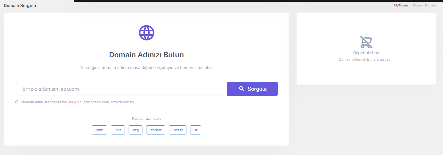 Domain sorgula — masaüstü