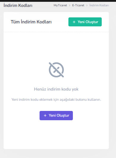 İndirim kodları listesi — mobil