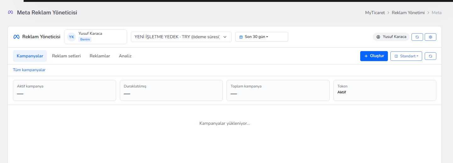 Meta reklam alanı — masaüstü