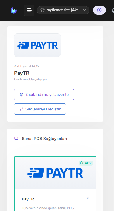 Adım 2 — Sanal POS başvurusu — mobil
