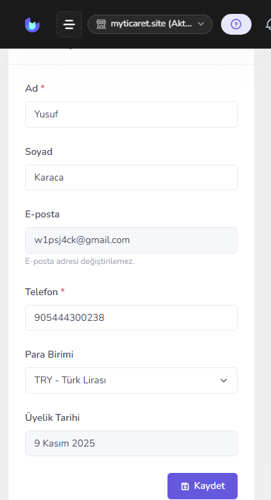 Profilim — mobil