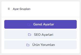 Ayar kartları — mobil